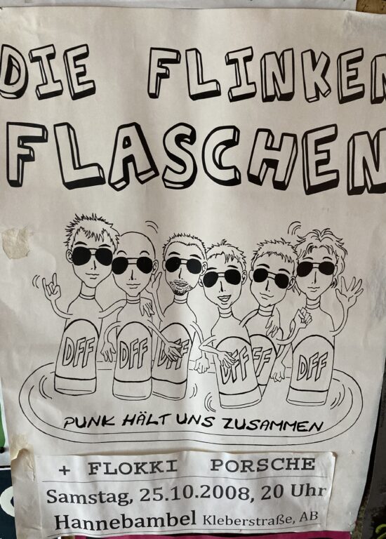 Poster Die flinken Flaschen, Flokki Porsche im Hannebambel 25.10.2008