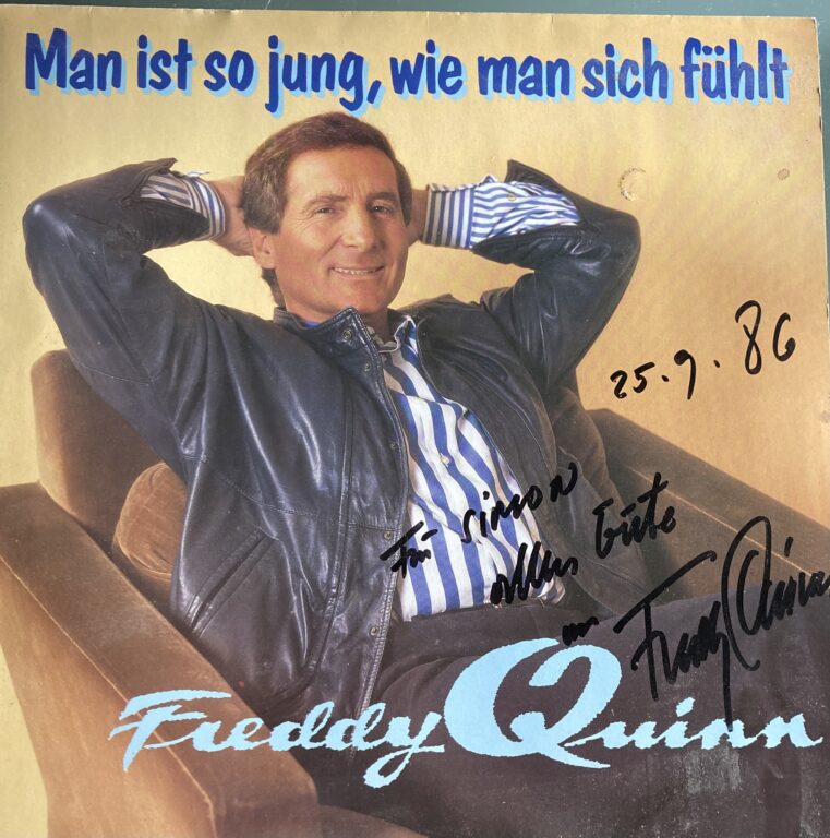 LP Freddy Quinn signiert 25.9.86 Räuschberghalle Hörstein