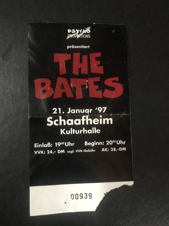 Eintrittskarte The Bates Kulturhalle Schaafheim 21.01.1997